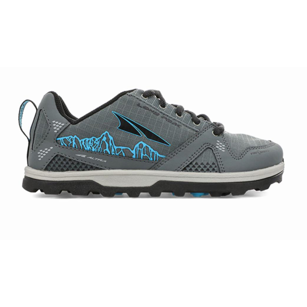 Altra Barn Youth Lone Peak Trailskor Grå/Blå 834597UXA